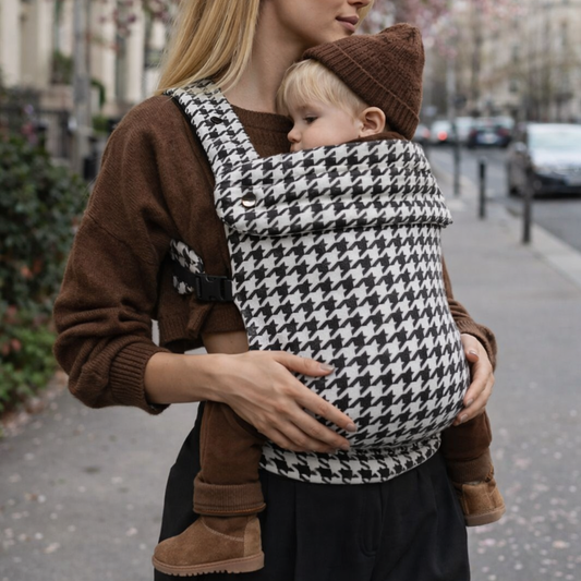 Porte-Bébé Kangourou Ergonomique Pied-de-Poule
