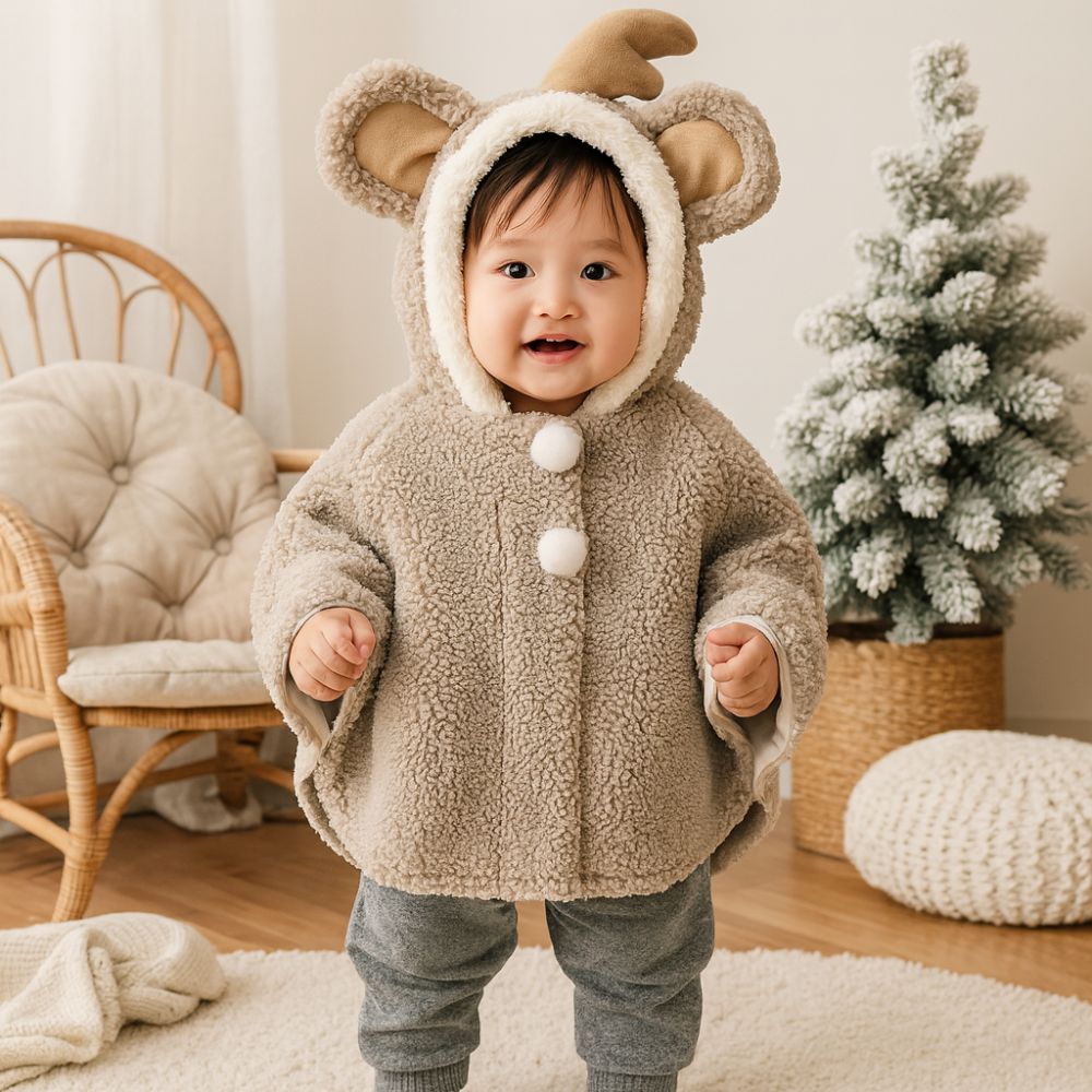 Cape Manteau Bébé Hiver Animal