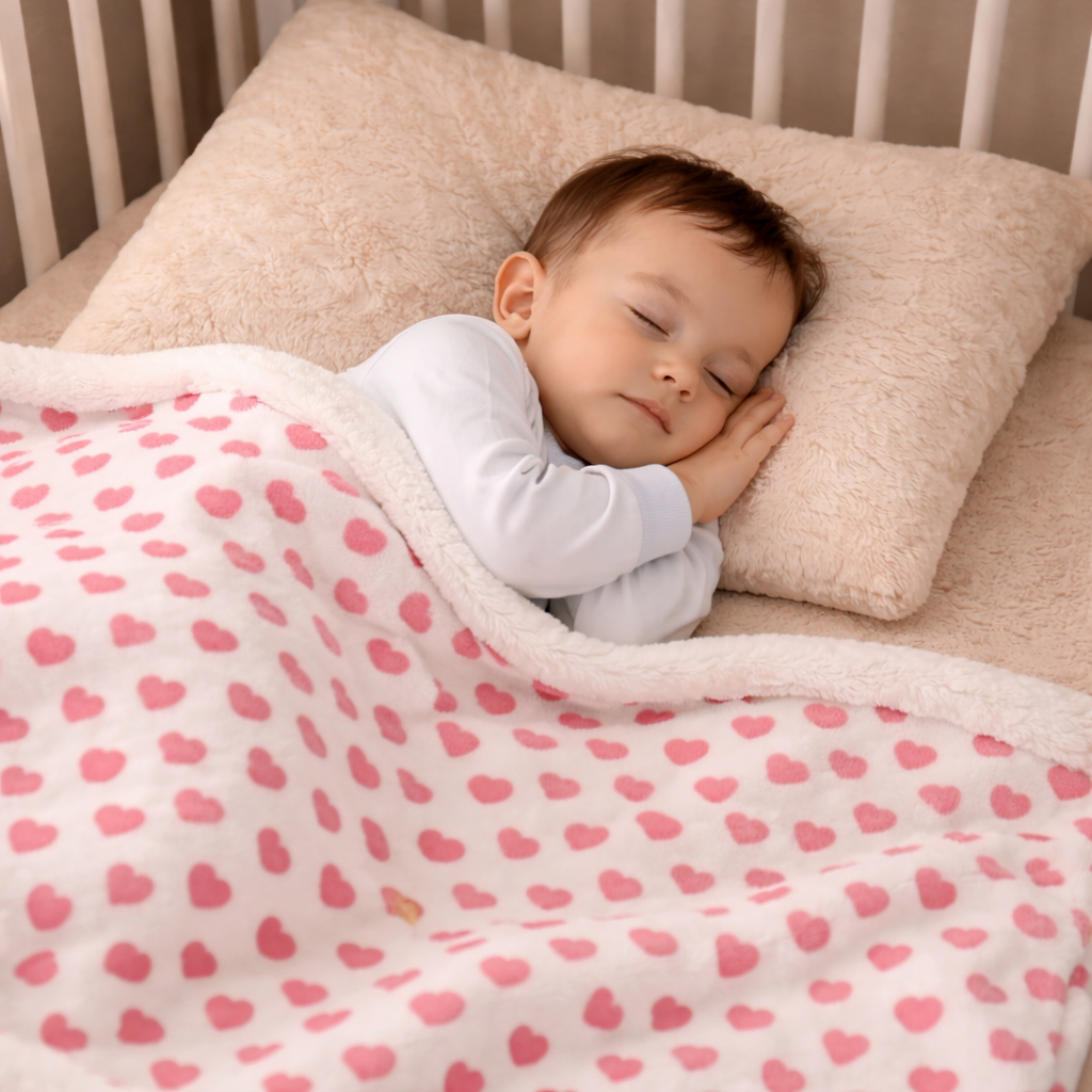 Winter Baby Blanket Heart
