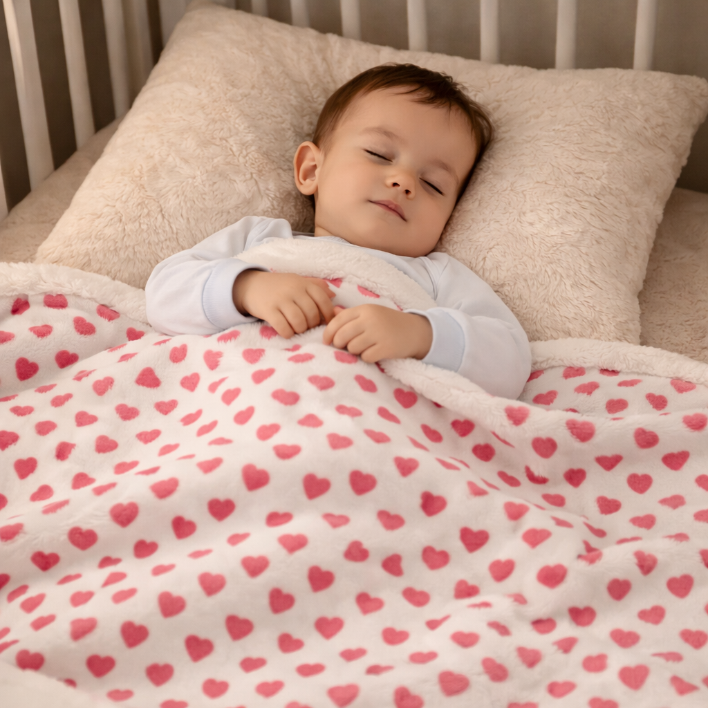 Winter Baby Blanket Heart