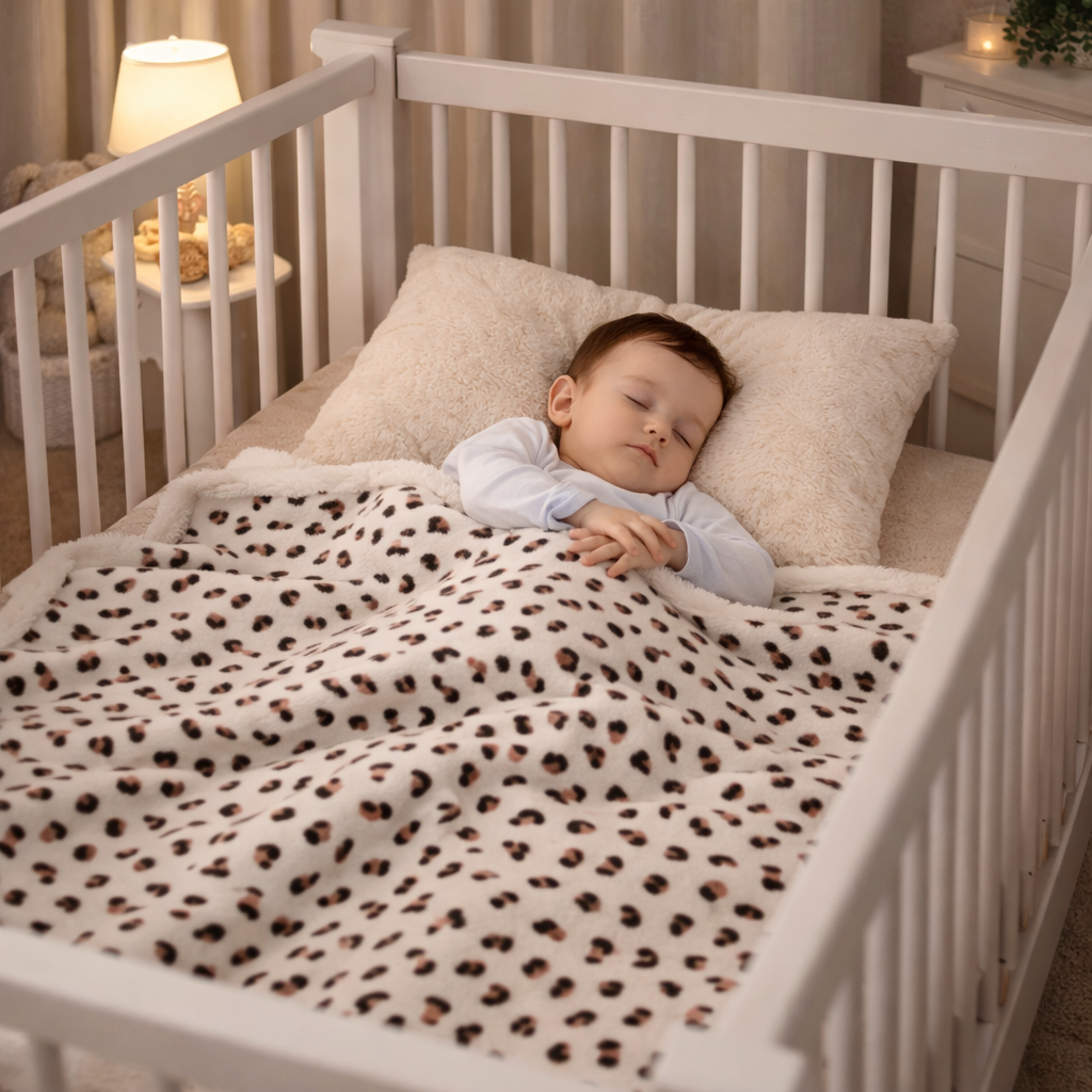 Leopard Winter Baby Blanket