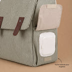 Striped Olive Baby Diaper Backpack
