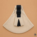 Porte-bébé sling velours côtelé beige brushhoo vue de face