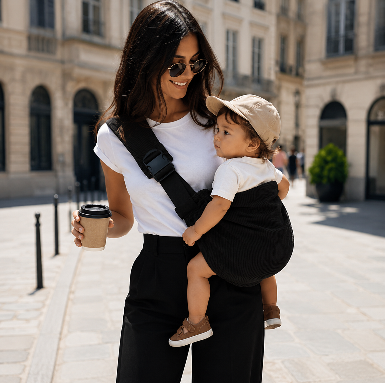Porte-Bébé Sling Velours Côtelé