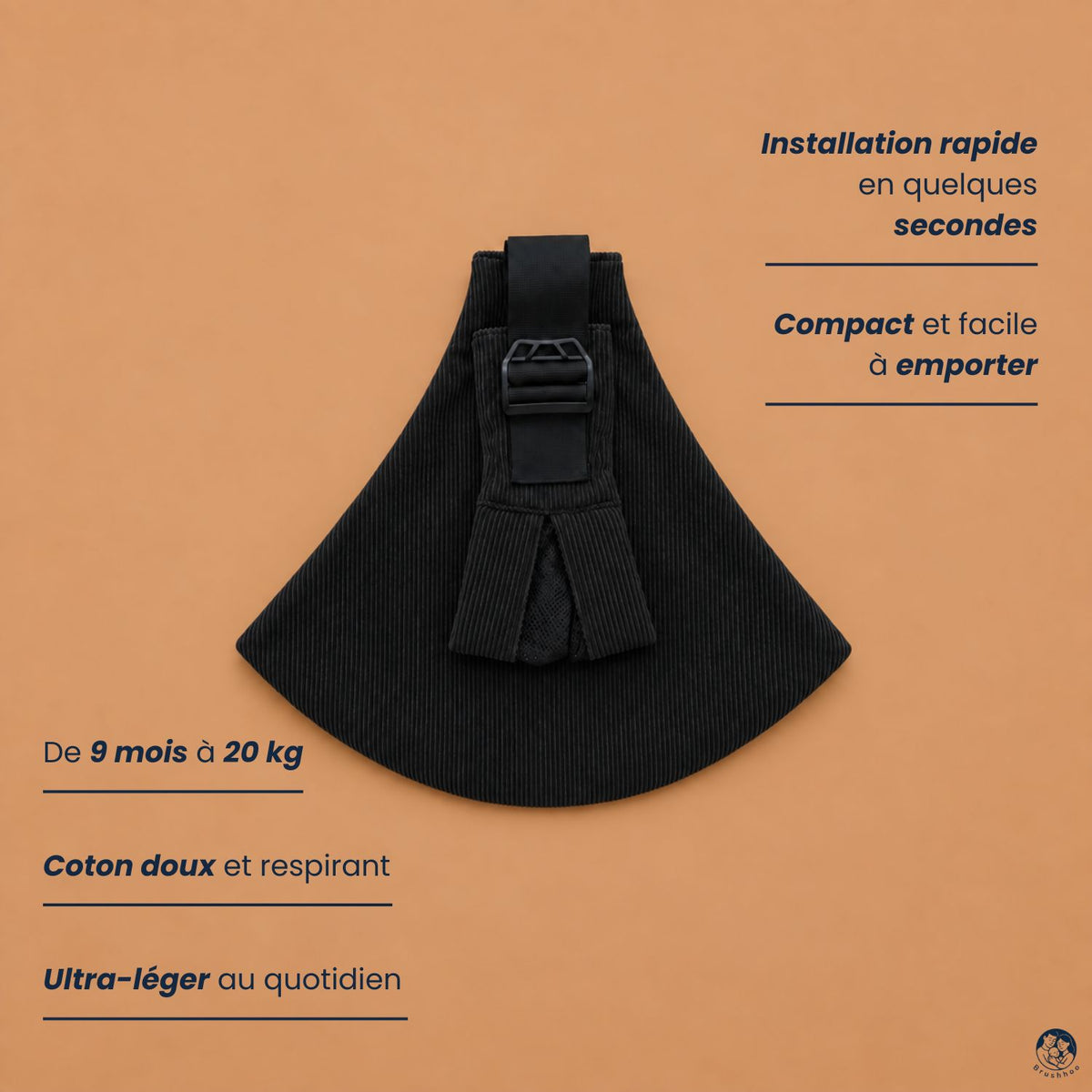 Porte-Bébé Sling Velours Côtelé