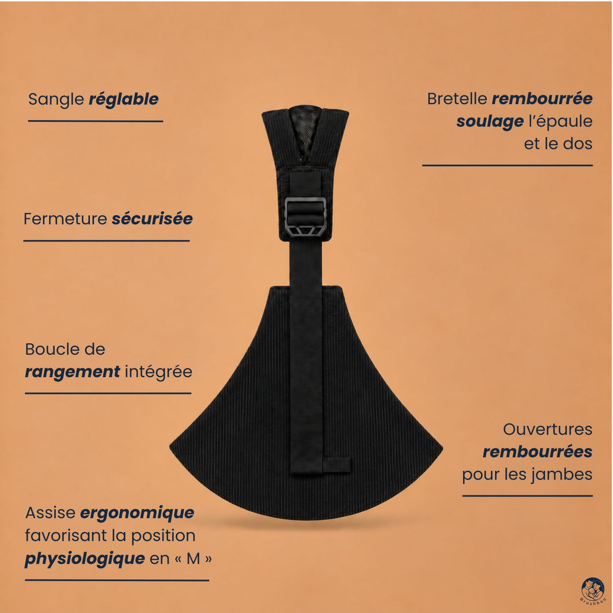 Porte-Bébé Sling Velours Côtelé