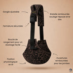 Porte-Bébé Sling Léopard Moka