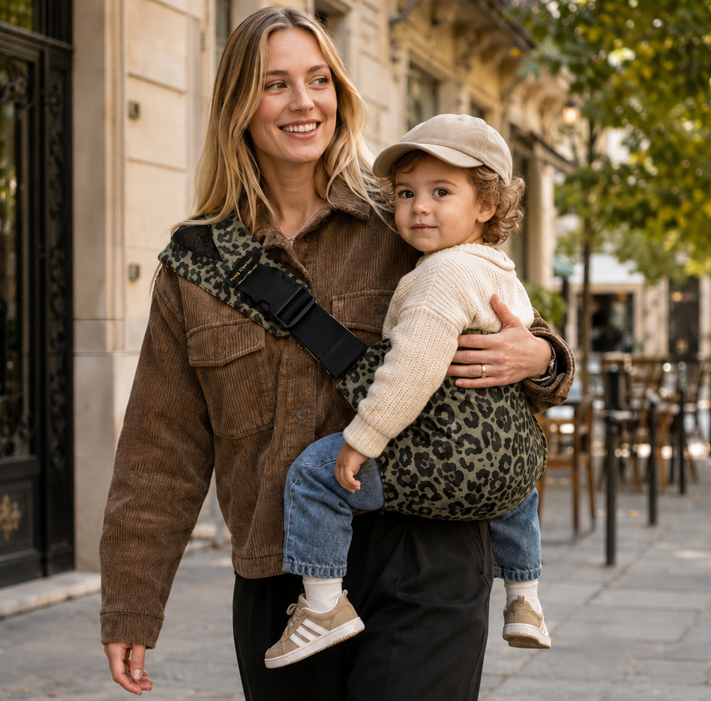 Porte-Bébé Sling Léopard Olive