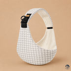 Porte-bébé sling pied-de-poule beige marque brushhoo vue de côté