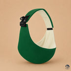 Porte-bébé sling vert marque brushhoo vue de côté 