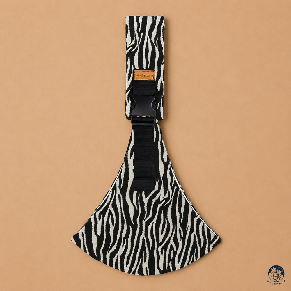 Porte bebe sling coloris léopard, vue de face