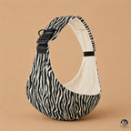 Porte bebe sling coloris léopard, vue de côté