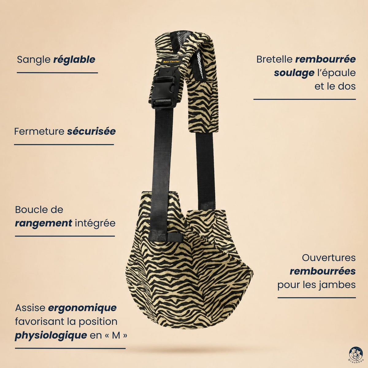 Porte-Bébé Sling Zèbre