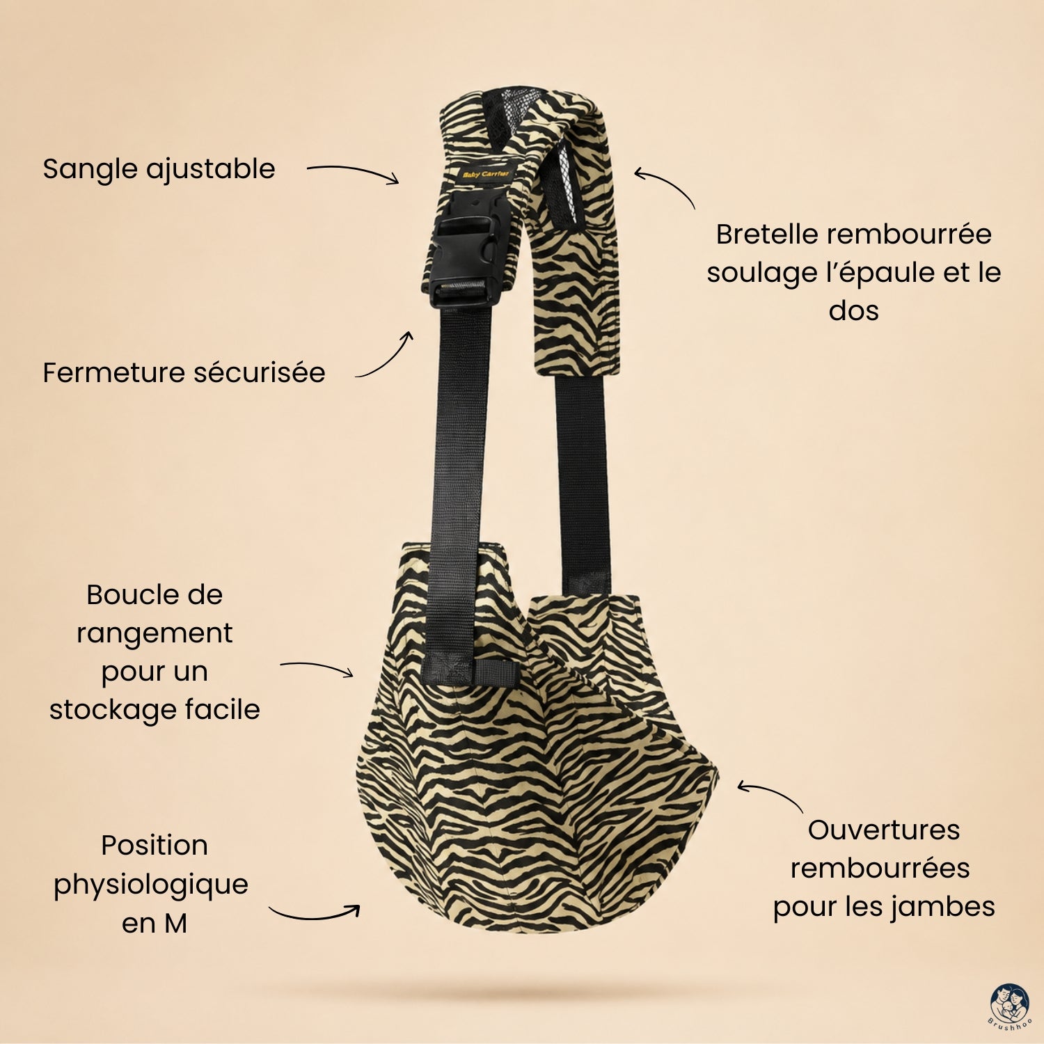 Porte-Bébé Sling Zèbre