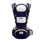 Porte-bébé Ergonomique Siège avec Rangement coloris bleu marine, ajustable, ergonomique, confortable