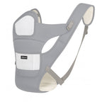 Porte-bébé Ergonomique Siège avec Rangement coloris gris, ajustable, ergonomique, confortable, vue de coté