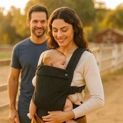 Porte-bébé ergonomique compact réglable