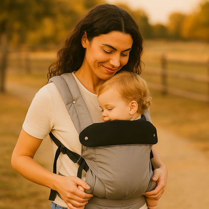 Porte-bébé ergonomique compact réglable