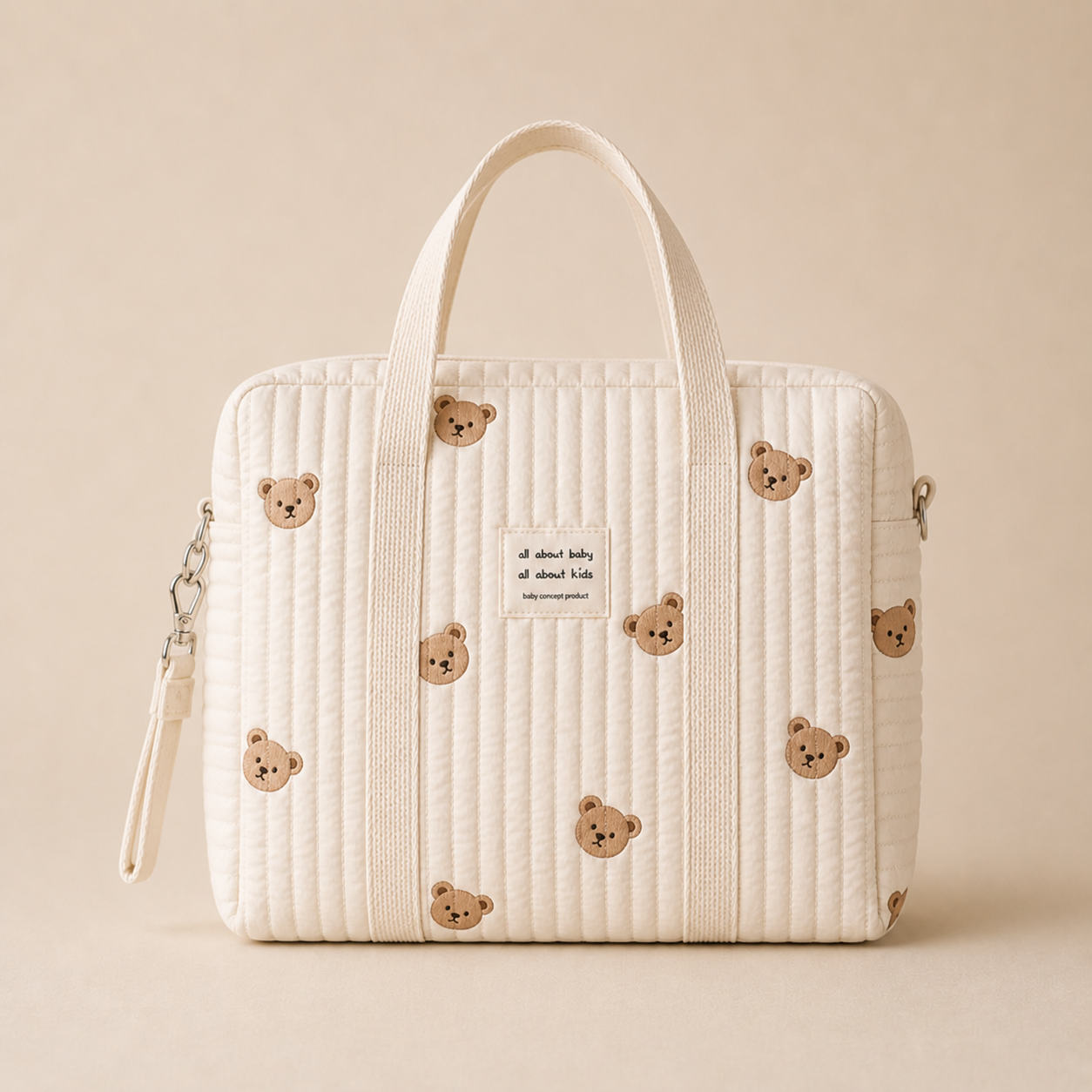 Embroidered Quilted Baby Changing Bag