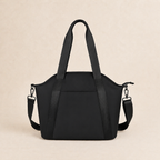 Black Leather Baby Changing Bag