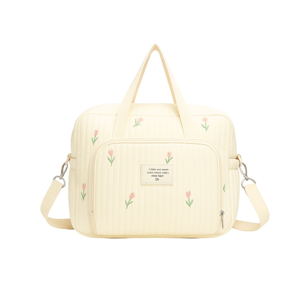 Embroidered Diaper Bag with Pocket