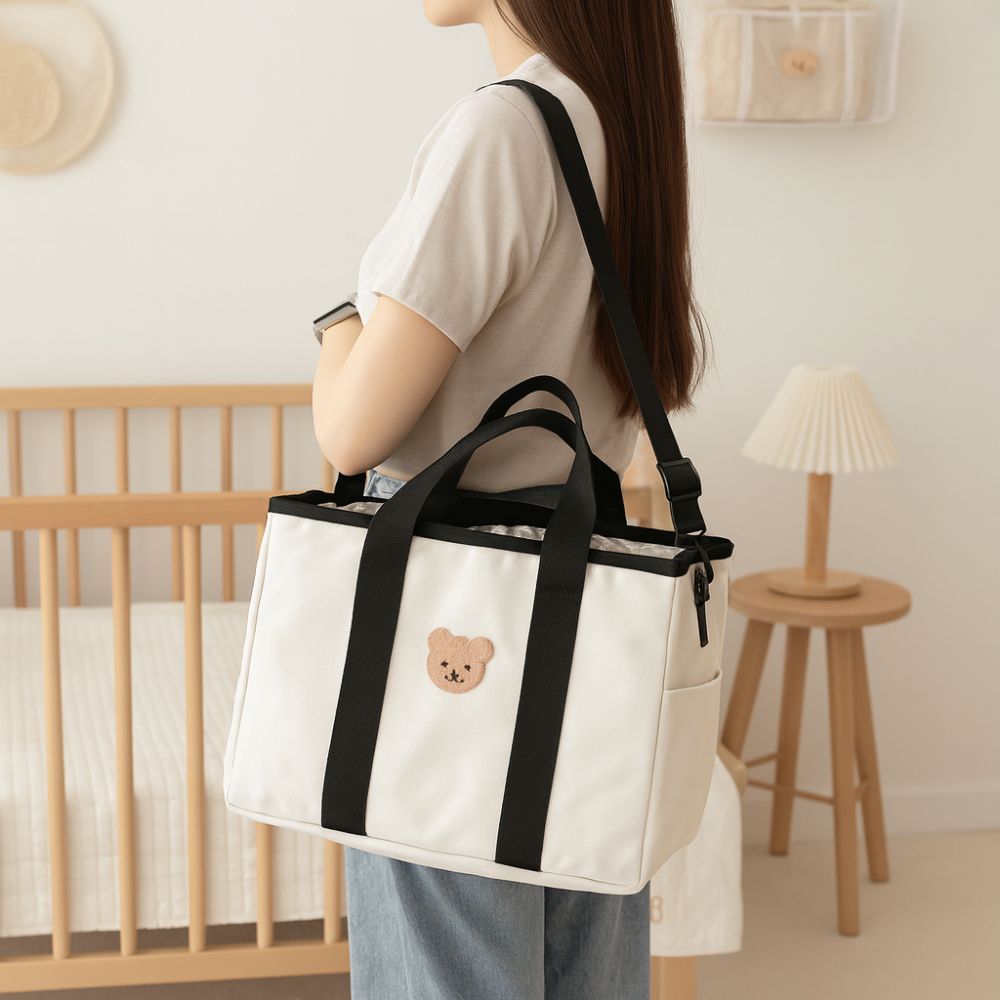 Sac à Langer Ourson Beige